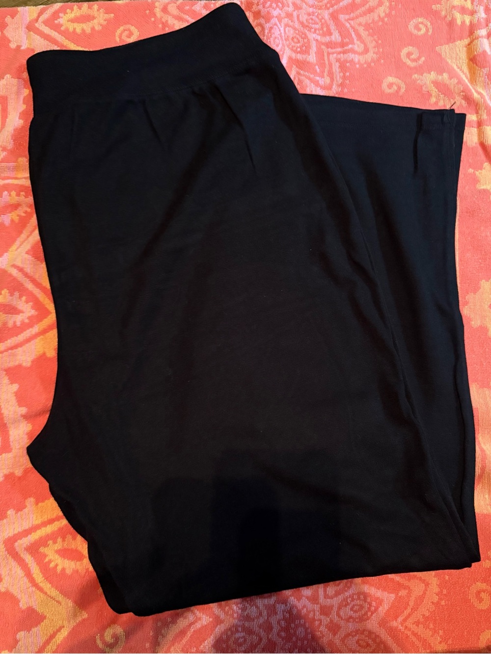 Catherines Black Knit Yoga Pant
